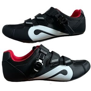 Peloton Cycling Shoes Size 47. US Mens 13 Black Red with Cleats Bicycle (EUC)